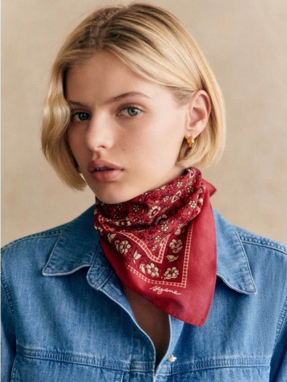 NWOT Sezane Gaston Scarf | Vintage rosewood flowers - Solidarity Creation